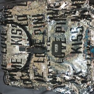 Victoria's Secret PINK Sequin Love Me Kiss Me BackPack New